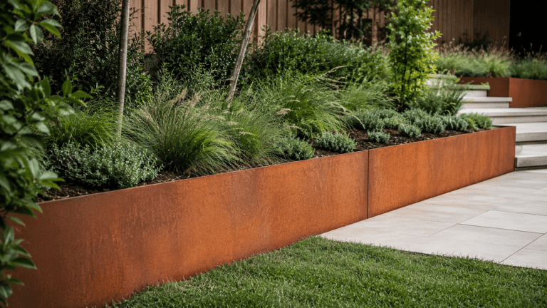 What is corten steel retaining wall?