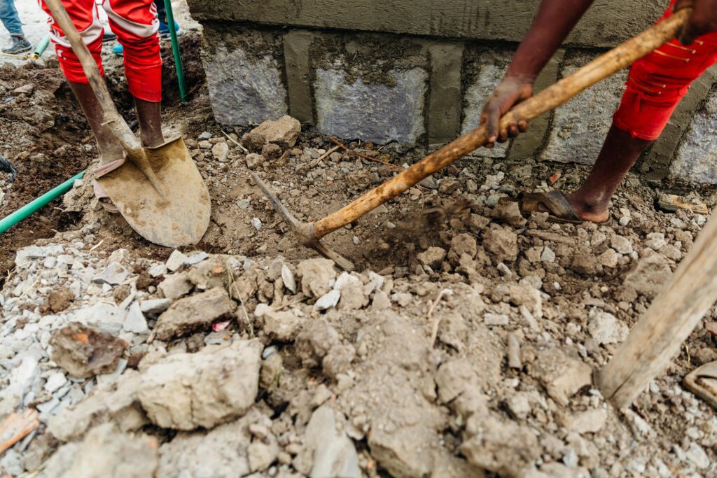 Can you live in a house during foundation repair when exterior digging creates noise dust and vibration