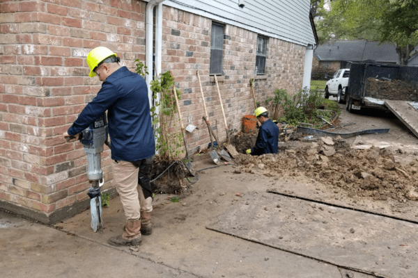Can you live in a house during foundation repair while workers repair the exterior foundation