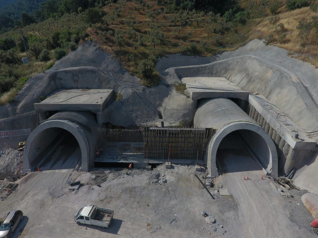 Large concrete culvert installation for road and drainage infrastructure