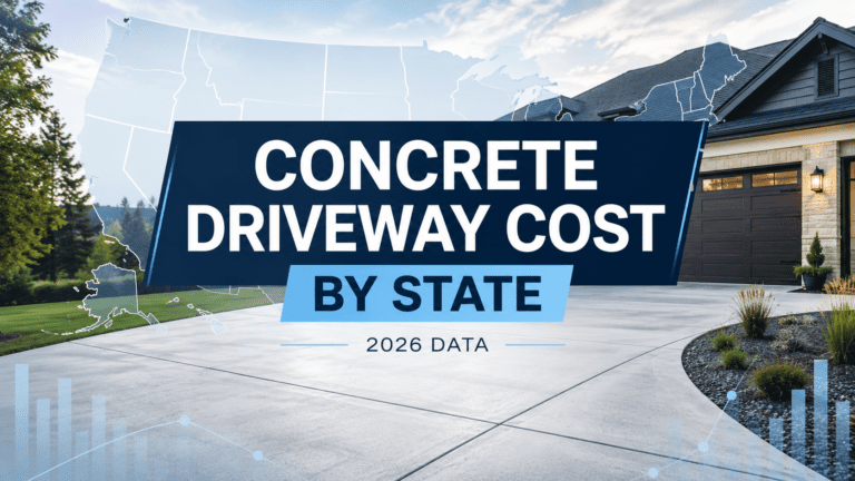 Concrete Driveway Cost by State: 2026 Cost Ranges and Pricing Data