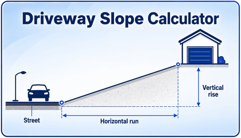 Driveway Slope Calculator: Grade, Rise & Run