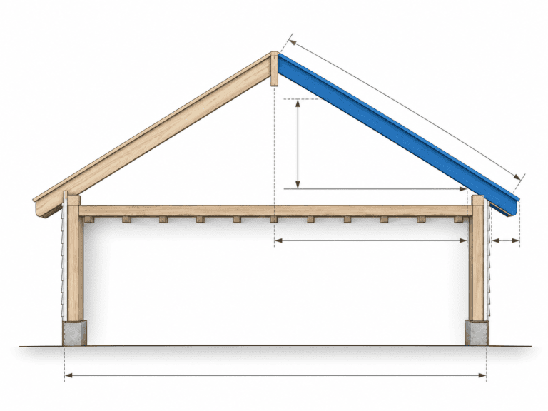 Rafter Length Calculator for Roof Pitch, Span & Overhang